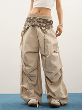 Detachable Skirt Flap Layered Wide - Leg Pants - COPPING THREADS - CT Select